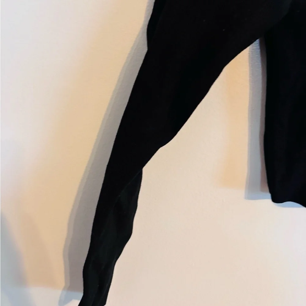 Zara black long sleeve crop top with high neckline size small